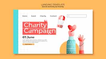 Free PSD charity template design