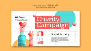 Free PSD charity template design