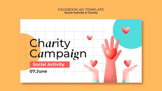 Free PSD charity template design