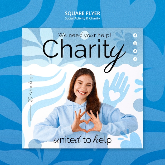 Free PSD charity template design