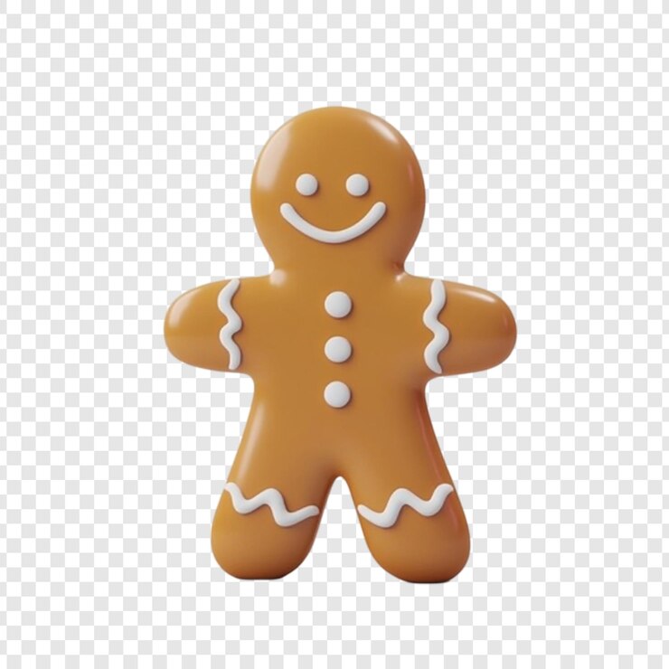 Free PSD cheerful gingerbread man holiday treat sweet festive delight