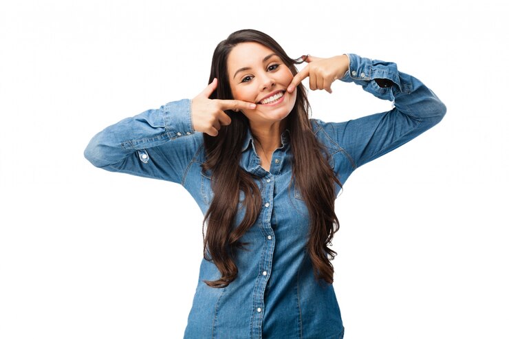 Free PSD cheerful teen with a big smile