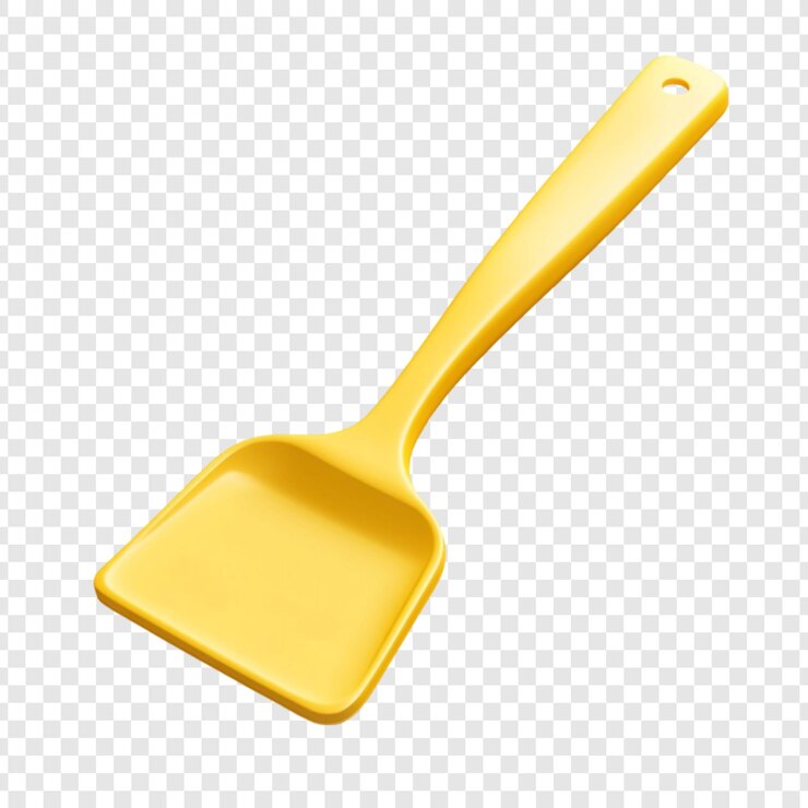 Free PSD a cheerful yellow spatula ready for cooking fun in the kitchen