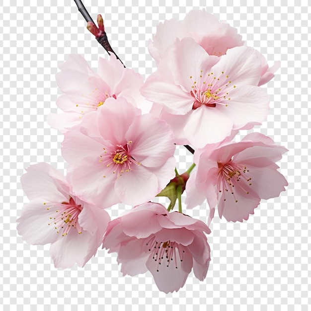 Цветок вишни изолирован на прозрачном фоне