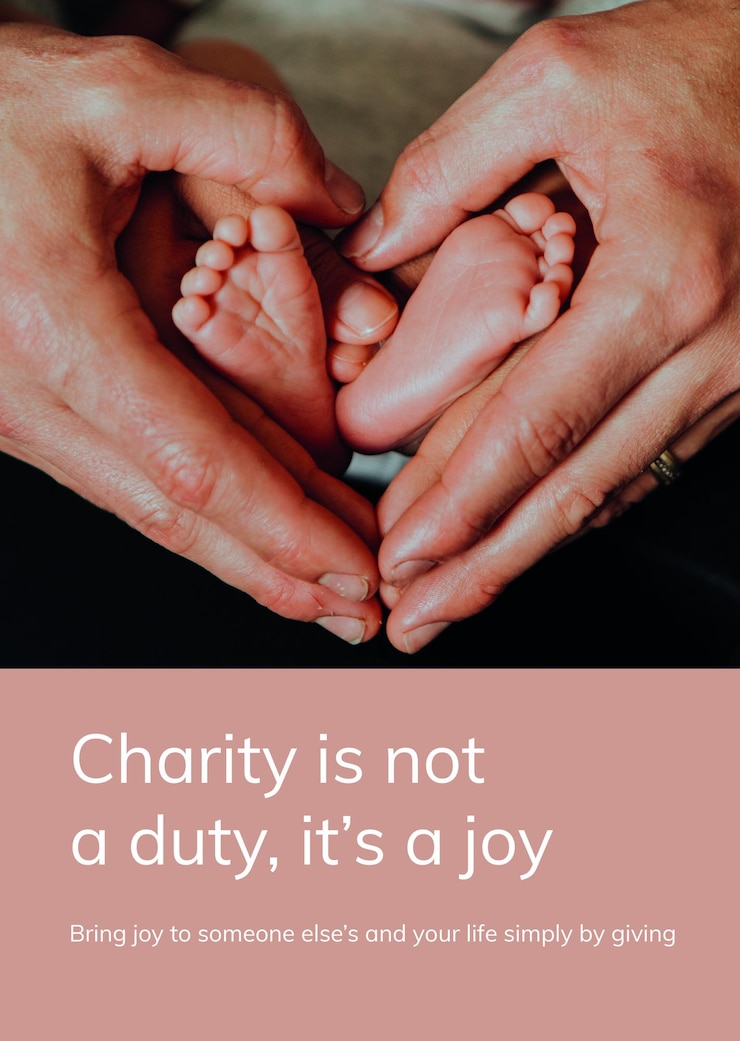 Free PSD children charity donation template psd ad poster