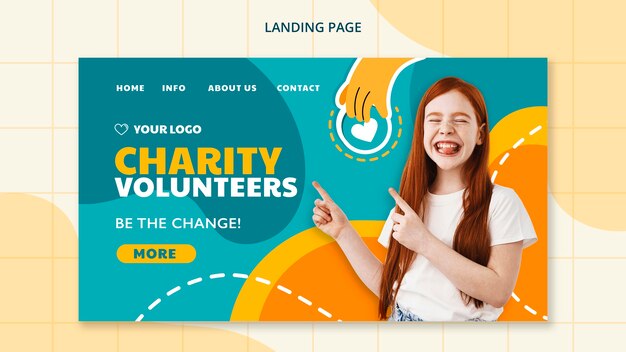 children charity event landing page template