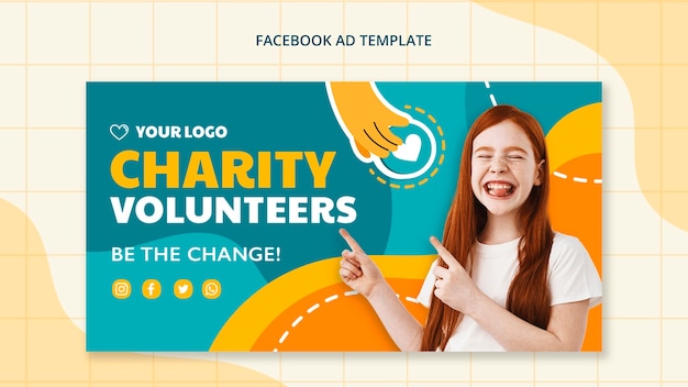 Free PSD children charity event social media promo template