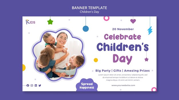 Children day banner template design