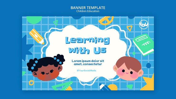 無料PSD 子供の教育のテンプレート デザイン