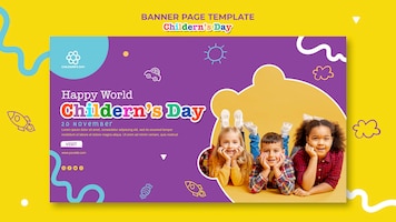 Children's day banner template