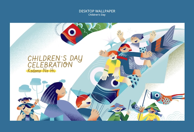 Children's day celebration desktop wallpaper