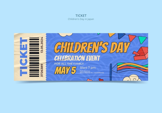 Free PSD children's day in japan template