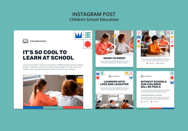 Children school education instagram posts