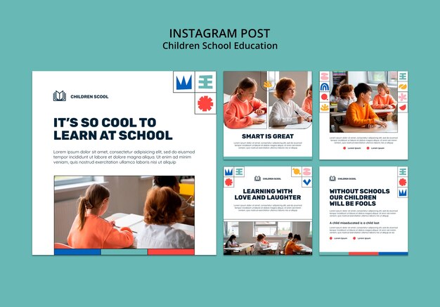 children school education instagram posts