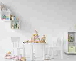 Free PSD childroom with toys and shelves