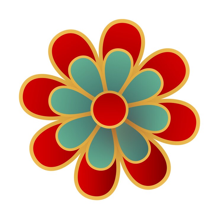 मुफ़्त PSD chinese flower element isolated