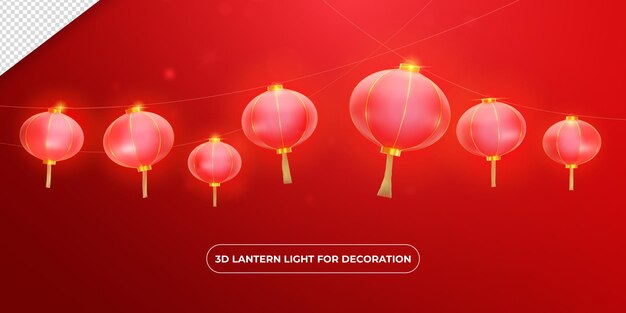 Chinese new year 3d lantern for decoration