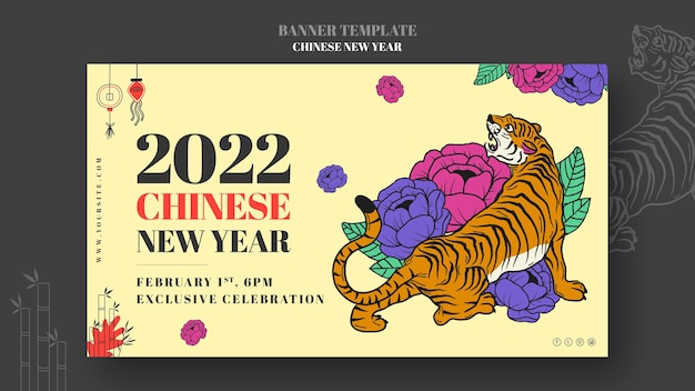 Chinese new year banner template