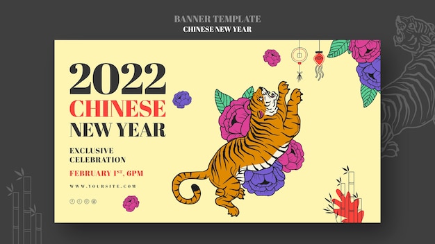 Chinese new year banner template