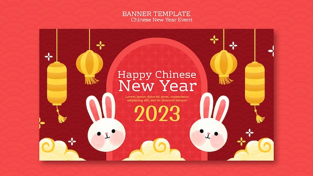 Chinese new year banner template