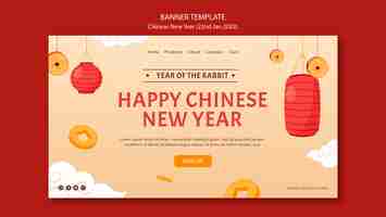 Free PSD chinese new year banner template