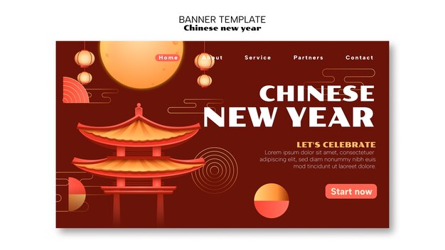 Chinese new year celebration landing page