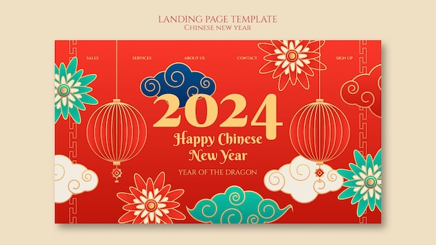 Pagina di destinazione per la celebrazione del capodanno cinese