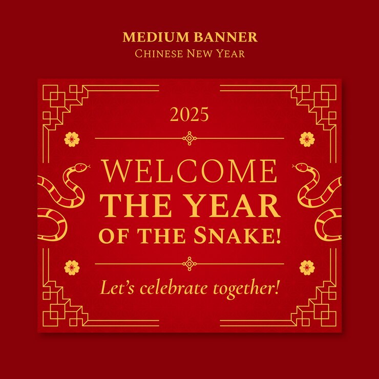 Free PSD chinese new year celebration template