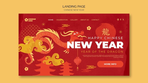 Free PSD chinese new year celebration youtube cover