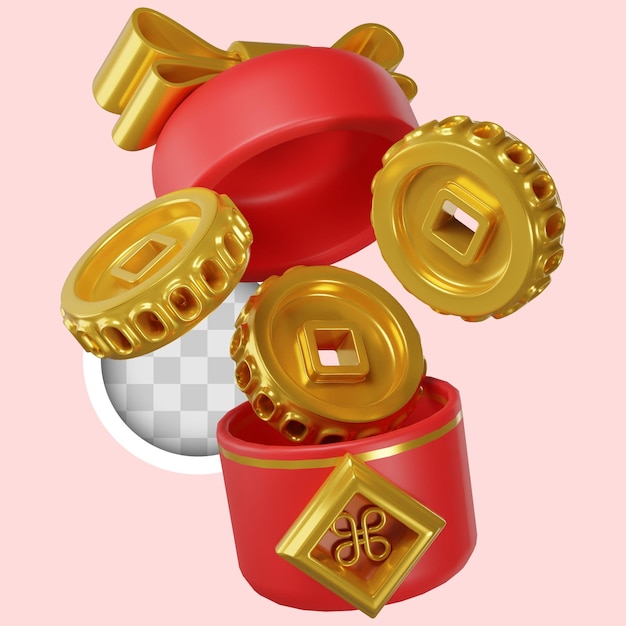 Free PSD chinese new year gifts and coins