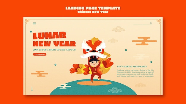 Chinese new year home page template