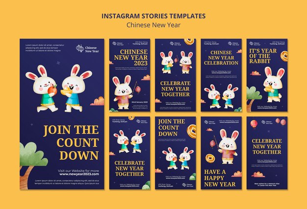 Chinese new year instagram stories template