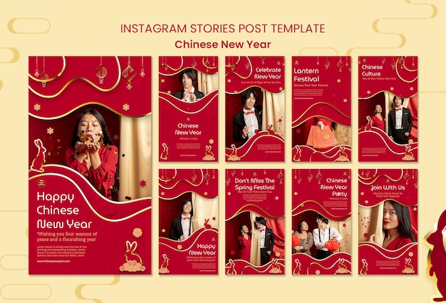 Free PSD chinese new year instagram stories