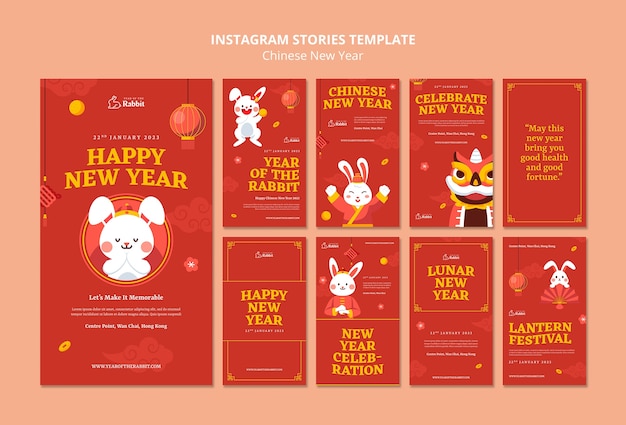 Free PSD chinese new year instagram stories