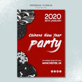 Chinese new year poster template