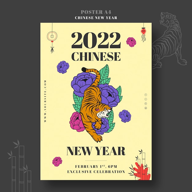 Chinese new year print template