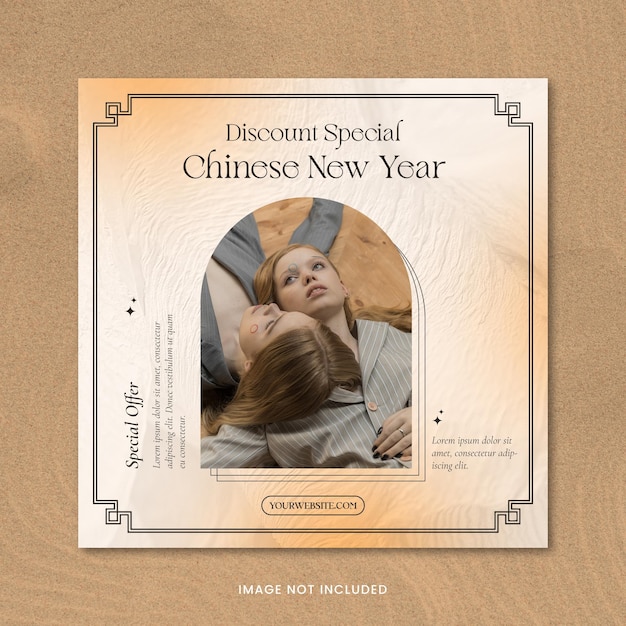 Chinese new year social media template