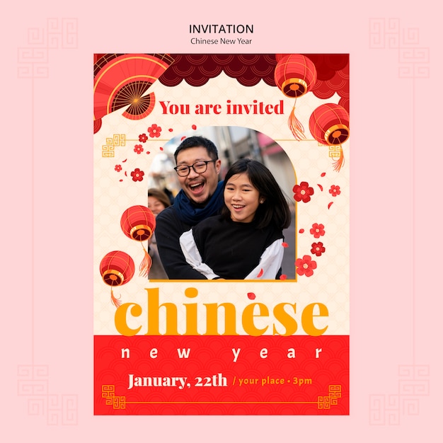 Chinese new year template design