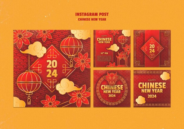 Free PSD chinese new year template design