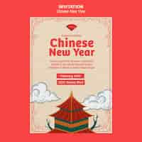 Free PSD chinese new year template design