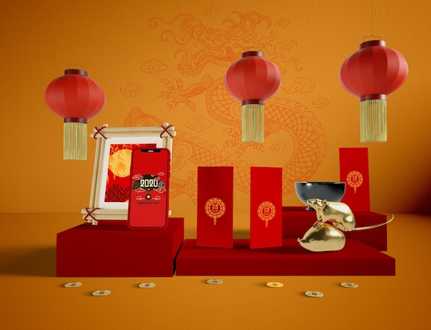 Chinese new year traditional elements