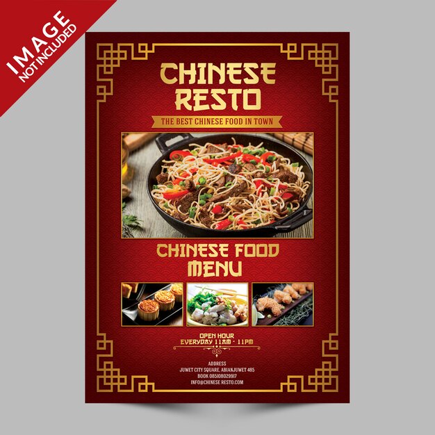 Chinese resto menu template