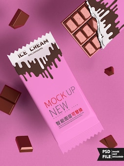Chocolate packaging mockup