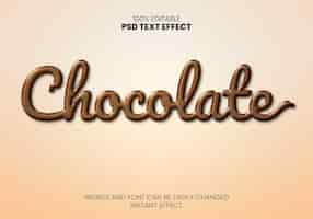 Free PSD chocolate text effect