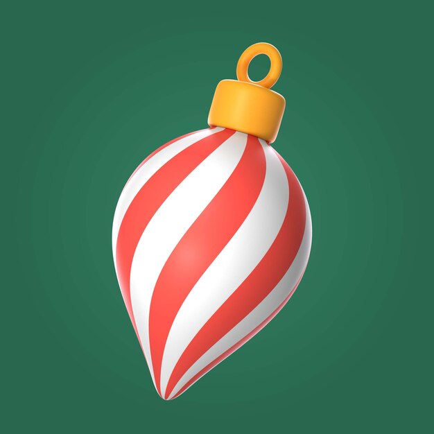 Christmas 3d bauble illustration