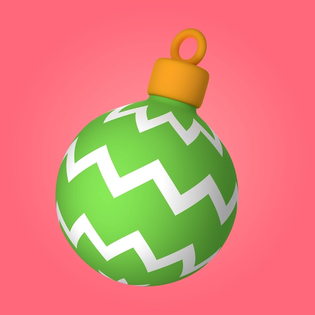 Christmas 3d bauble illustration