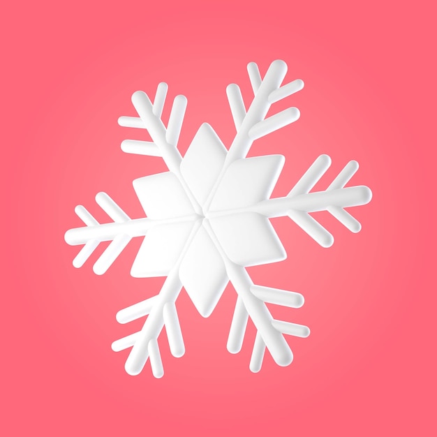 Christmas 3d snowflake illustration