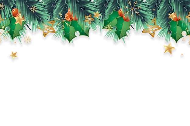 Christmas branches border design