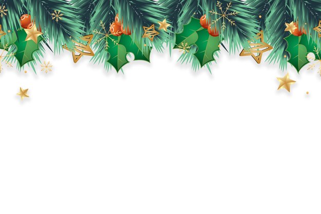 Christmas branches border design