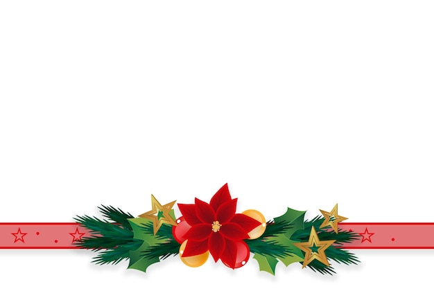 Free PSD christmas branches border design